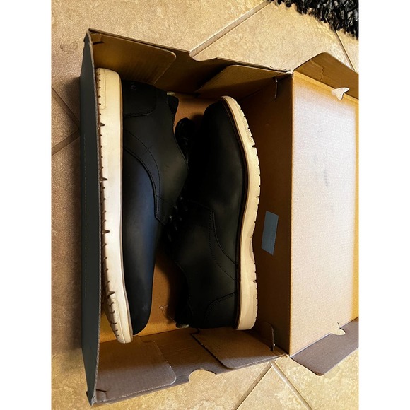 Toms Navi Oxford Black Leather - Picture 1 of 5